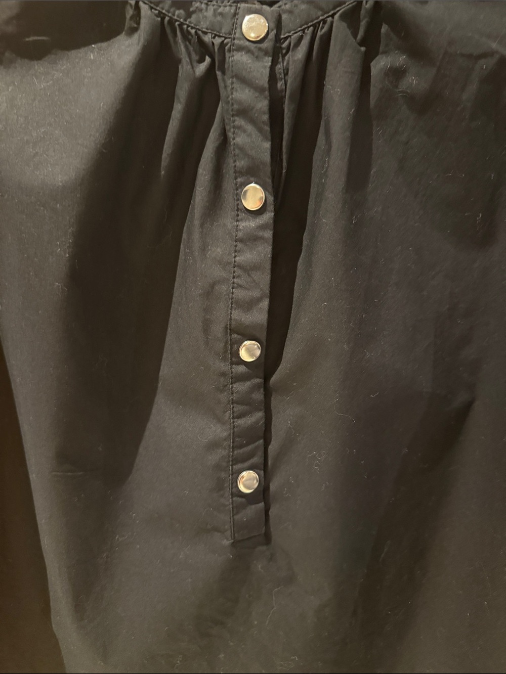 Black Ruffled Blouse - Picture 3 of 4